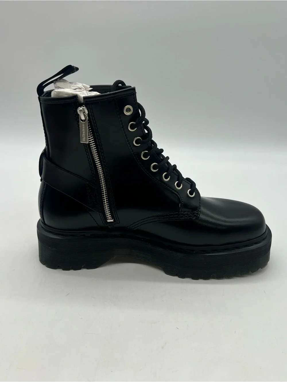Dr. Martens 1460 Quad Harness Men’s Sz 10 Black Leather Platform Ankle Boots.